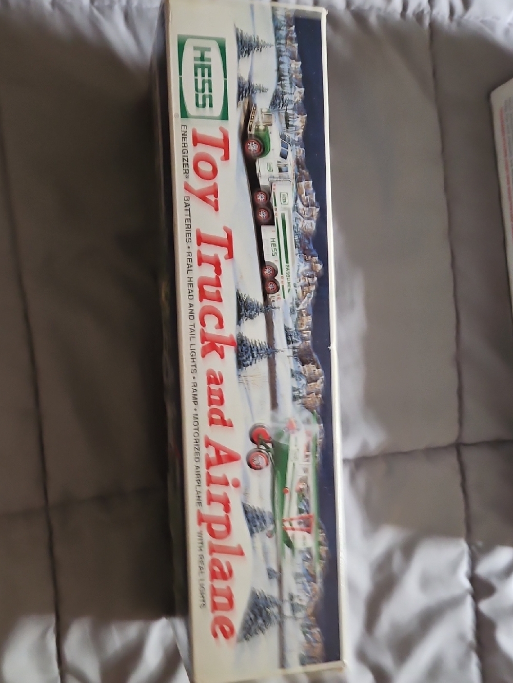 Hess 2002 Green Toy Truck and Airplane - Green and White Kids Vehicle Set